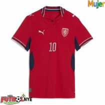 Camiseta República Checa Patrik Schick #10 Primera Equipación para mujer Mundial 2026 manga corta
